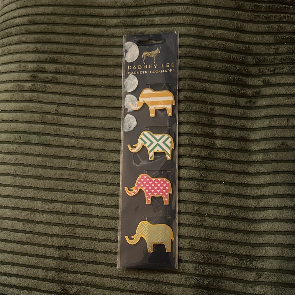 Dabney Lee Magnetic Bookmarks - Colorful Elephants